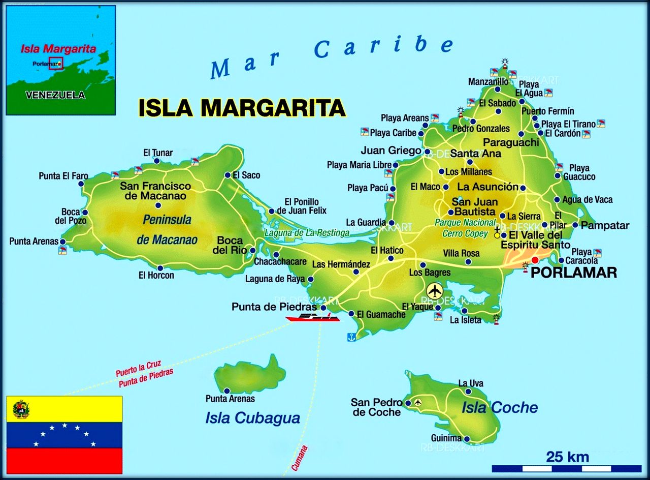 Карта острова Маргарита