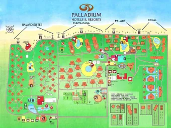  Карта курорта Palladiun Punta Cana