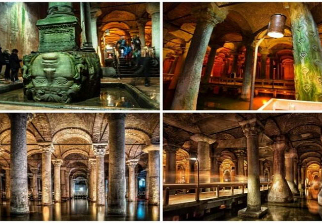 Цистерна Базилика - одно из самых романтичных мест Стамбула, находится под землей. Это водохранилище возрастом более 1500 лет, в котором хранился запас питьевой воды на случай засухи.