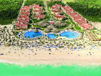 Вид на отель GRAND BAHIA PRINCIPE BAVARO 5* с высоты птичьего полёта