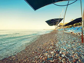 Пляж отеля KIRMAN HOTELS SIDERA LUXURY SPA 5*